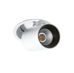 Lampa sufitowa wpuszczana ściemnialna LUNA 15W DIMM AZ2828 – Azzardo techniczna biało/czarna regulowana wysokość