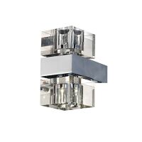 Kinkiet Box 2  AZzardo AZ0035 wykonana z metalu oraz transparentnego szkła