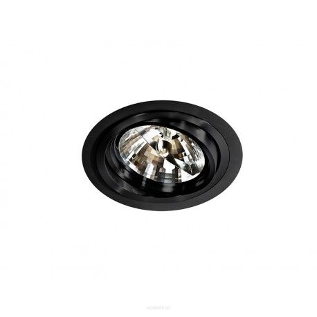 Lampa sufitowa wpuszczana techniczna STAN AZ2811 czarna okrągła,  ruchoe źródło światłą