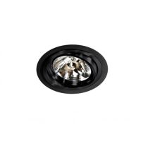 Lampa sufitowa wpuszczana techniczna STAN AZ2811 czarna okrągła,  ruchoe źródło światłą