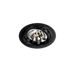 Lampa sufitowa wpuszczana techniczna STAN AZ2811 czarna okrągła,  ruchoe źródło światłą
