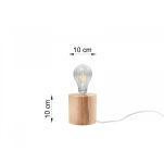 LAMPA STOŁWA  SALGADO LAMPA BIURKOWA NATURALNE DREWNO MINIMALISTYCZNA W STYLU SKANDYNAWSKIM SL.0674 SOLLUX - 4