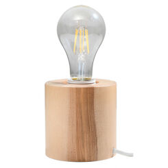LAMPA STOŁWA  SALGADO LAMPA BIURKOWA NATURALNE DREWNO MINIMALISTYCZNA W STYLU SKANDYNAWSKIM SL.0674 SOLLUX