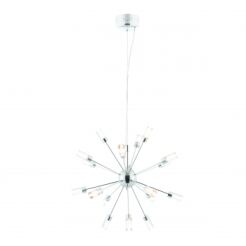 Lampa wisząca GLACIER czarna/transparent ENDON LIGHTING 73046  