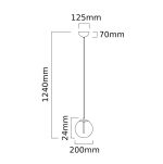 Lampa wisząca Planet L ORLICKI DESIGN nowoczesnaMetal / biały / Szkło / cieniowane / transparentne / mleczne - 3