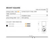Lampa sufitowa techniczna Plafon Brant square AZ2825 AZzardo czarna oprawa w nowoczesnym stylu  - 2