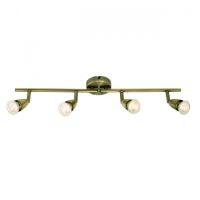 Lampa sufitowa 4 reflektory na listwie AMALFI ANTYCZNY MOSIĄDZ ENDON LIGHTING 60992