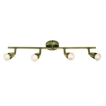 Lampa sufitowa 4 reflektory na listwie AMALFI ANTYCZNY MOSIĄDZ ENDON LIGHTING 60992