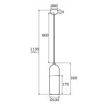 Lampa wisząca BURGOS 4211 Argon chrom średnica 10 cm - 2