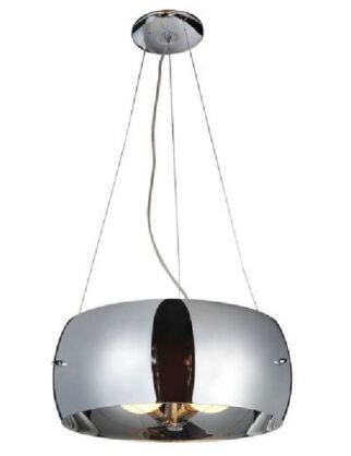 Lampa wisząca Cosmo chrom AZzardo 2901-3PA AZ0845 wykonana jest z metalu oraz szkła o wykończeniu chromowanym