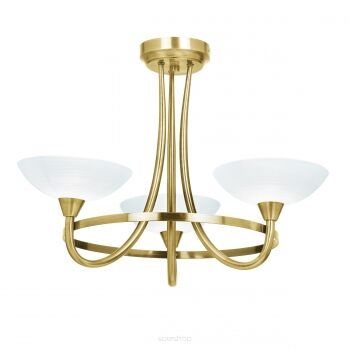 Lampa sufitowa CAGNEY antyczny mosiądz, biały ENDON LIGHTING CAGNEY-3AB  