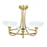 Lampa sufitowa CAGNEY antyczny mosiądz, biały ENDON LIGHTING CAGNEY-3AB  