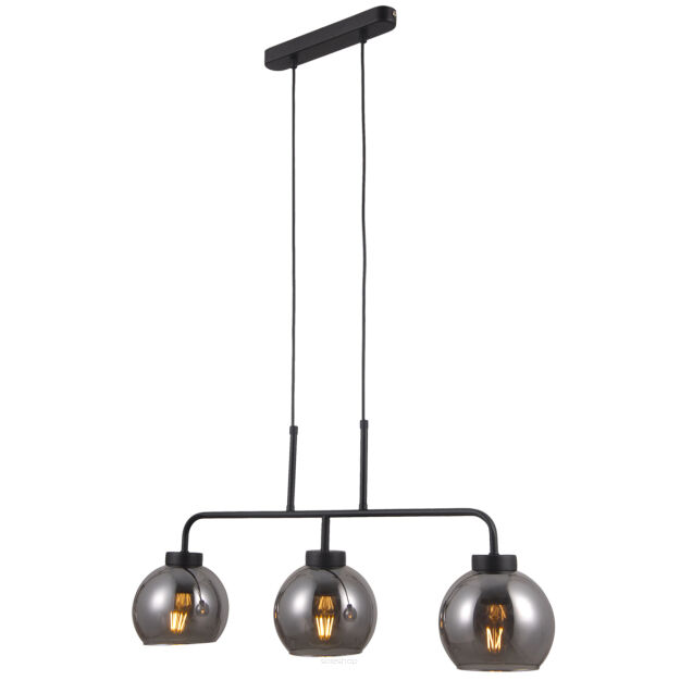 Lampa wisząca POGGI PND-28028-3  Italux Nowoczesna dymione klosze