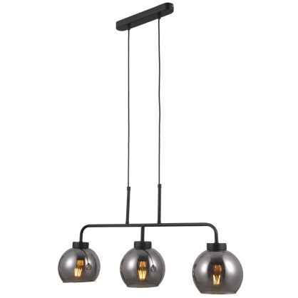 Lampa wisząca POGGI PND-28028-3  Italux Nowoczesna dymione klosze