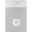 Lampa Wisząca Biała Kula UGO 40 LED SL.0265 nowoczesna klosz z białego szkła w kształcie kuli metalowe elementy w kolorze srebrnym - 3