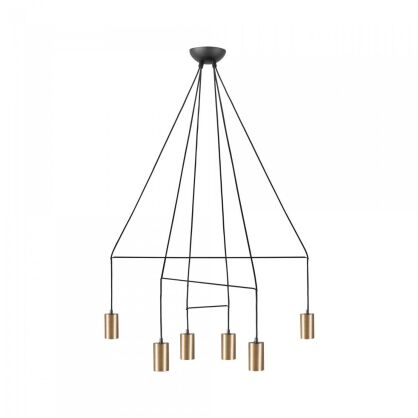 Lampa wisząca Imbra VI 6xGU10 czarno/mosiężna 7956