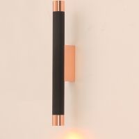 Kinkiet Q Parette Nero / Rose Gold ORLICKI DESIGN Tuba różowe złoto + czarny