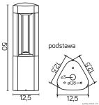 Słupek ogrodowy FAN GL 11204 Nowoczesny szary 50 cm IP54 SU-MA - 4