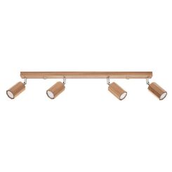 Lampa sufitowa ZEKE SL.1031 Sollux Lighting drewniana 4x GU10 listwa