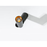 Plafon łamany SANTOS AZzardo  AZ2416 Ma kolor czarno-złoty idealny do korytarzy salonów czy kuchni tuba