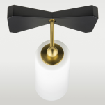 Kinkiet BOW W01169BK Cosmo Light klasyczny biały szklany klosz E27 - 2