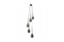 Lampa wisząca Izza 5 AZ2939 Szklane dymione klosze - 2