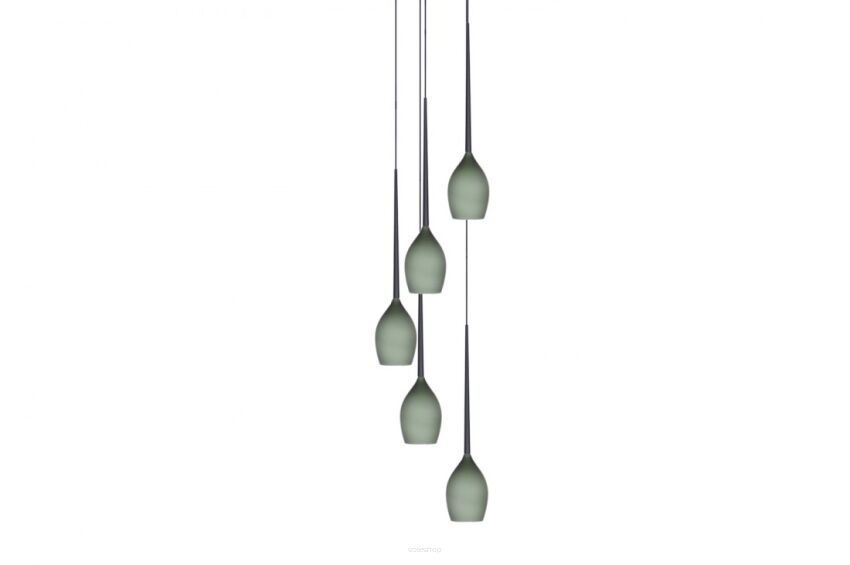 Lampa wisząca Izza 5 AZ2939 Szklane dymione klosze