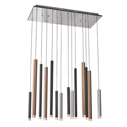Lampa wisząca  Reyna MD17077-14B metalowe rurki prostokątna podstawa 