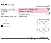 Reflektor Jerry 2 12V LED AZzardo GM4205 BK AZ1368 podwójny regulowane  - 3