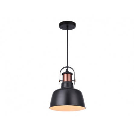 Lampa wisząca DARLING 1 AZ2409 BLACK wykonana z metalu w kolorze czarnym nowoczesna 22,5 cm średnicy