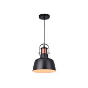 Lampa wisząca DARLING 1 AZ2409 BLACK wykonana z metalu w kolorze czarnym nowoczesna 22,5 cm średnicy