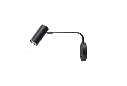 KINKIET ZUMA LINE TUBO 20034-BK Aluminium / Czarny / GU10