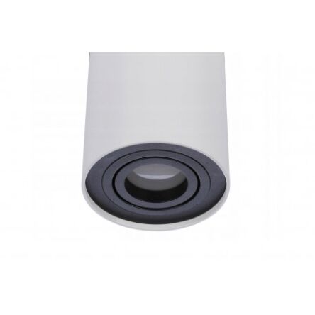 Plafon Bross 1 biały/czarny AZzardo AZ1436 tuba 12,5 wysokość