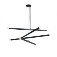 Lampa wisząca TUBO 8 BLACK 4 metrowE tuby ALDEX 1072P1  