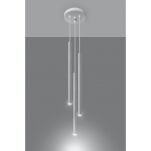 LAMPA WISZĄCA PASTELO 3P Biała Rura Walec Led SOLLUX  Lampa Ścienna NOWOCZESNY stal  SL.0467 metalowa lampa  - 3