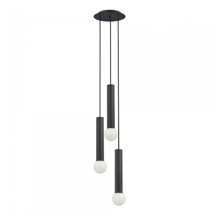 Lampa wisząca Baton III 3xE27 czarna 7856
