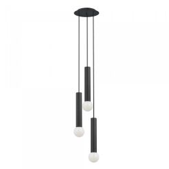Lampa wisząca Baton III 3xE27 czarna 7856