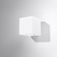 Lampa Ścienna Szklana Tuba Kinkiet rico Biały SL.0212 Nowoczesna klosz z białego szkła