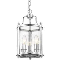 Lampa wisząca New York P03427CH COSMO Light kształtem przypomina latarnię wykonana w stylu nowojorskim