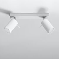 Efektowna lampa sufitowa listwa RING 2 biały SL.0088 SOLLUX LIGHTING nowoczesny klosze tuby