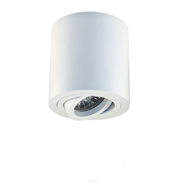 Lampa sufitowa natynkowa Rullo Bianco Orlicki Design techniczna tuba okrągła biała