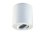 Lampa sufitowa natynkowa Rullo Bianco Orlicki Design techniczna tuba okrągła biała