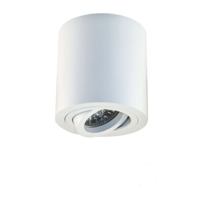 Lampa sufitowa natynkowa Rullo Bianco Orlicki Design techniczna tuba okrągła biała