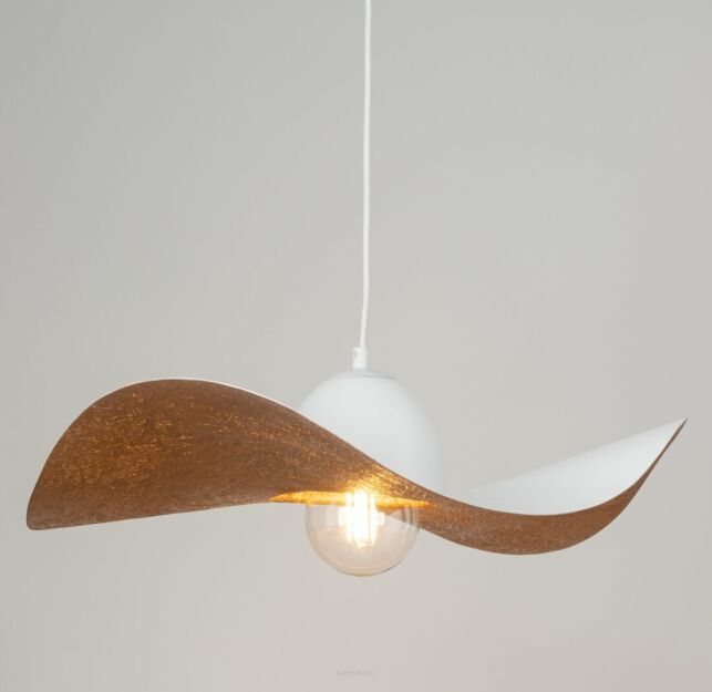 Lampa wisząca KAPELLO 32344 SIGMA kapelusz biały miedziany 55 cm 