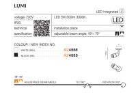 Reflektor LUMI AZ4555 Azzardo czarny ruchomy LED 2 kąty świecenia - 5