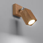 KINKIET KEKE DĄB SL.1035 SOLLUX LIGHTING REFLEKTOR DREWNIANY - 2