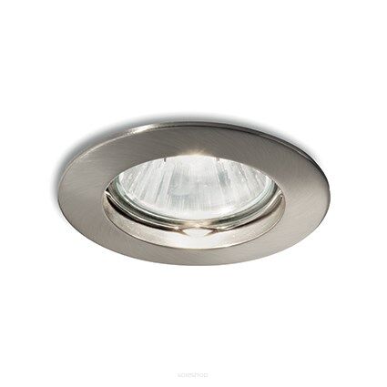 Lampa wpuszczana  JAZZ FI1 NIKIEL Ideal Lux  083087 okrągła aluminiowa ramka kolor niklu wymaga wbudowania w ścianę