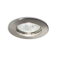 Lampa wpuszczana  JAZZ FI1 NIKIEL Ideal Lux  083087 okrągła aluminiowa ramka kolor niklu wymaga wbudowania w ścianę