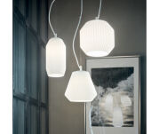 LAMPA WISZĄCA Żyrandol Origami Sp3 198095 NOWOCZESNY IP20 SZKŁO Ideal Lux oprawa wisząca w kolorze białym  - 2