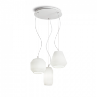 LAMPA WISZĄCA Żyrandol Origami Sp3 198095 NOWOCZESNY IP20 SZKŁO Ideal Lux oprawa wisząca w kolorze białym 